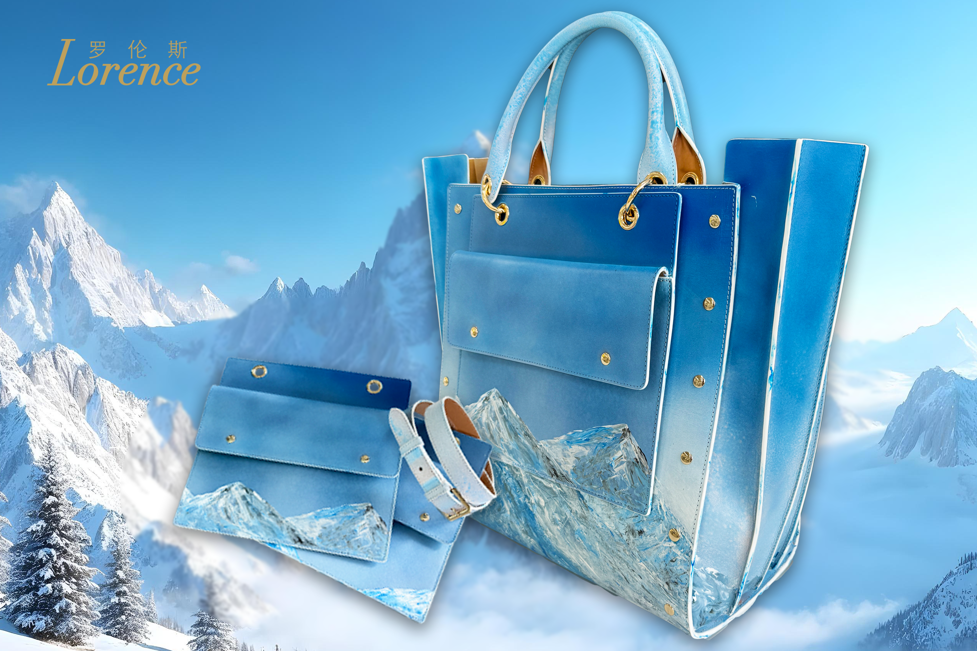 在皮革上邂逅一座不化的雪山 | 罗伦斯自固色颜料创作实录